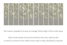 ICN50114M Trailing Wisteria Linen & Stone Mural by Ohpopsi