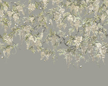 ICN50114M Trailing Wisteria Linen & Stone Mural by Ohpopsi