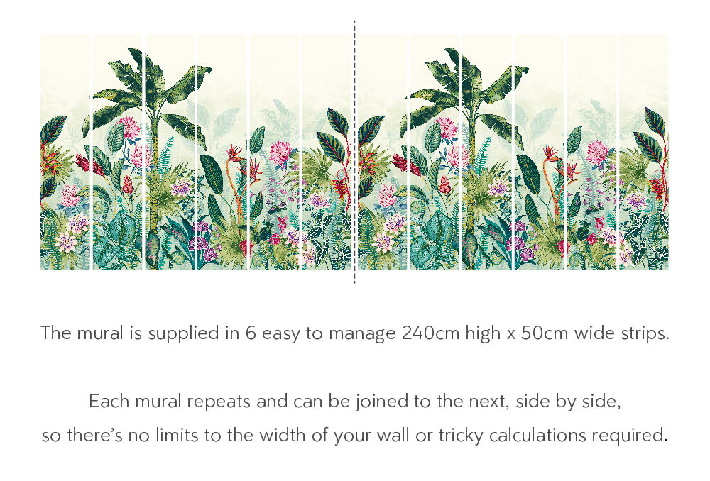 ICN50118M Jangala Pistachio Mural by Ohpopsi