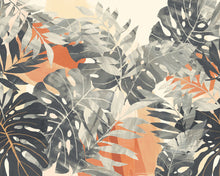 ICN50120M Textured Palm Stone & Apricot Mural by Ohpopsi