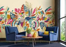 ICN50122M Abstract Tropic Noir Pop Mural by Ohpopsi