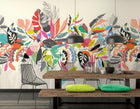 ICN50123M Abstract Tropic Warm Spice Mural by Ohpopsi