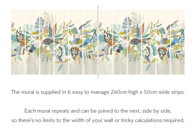 ICN50124M Abstract Tropic Earth Mural by Ohpopsi