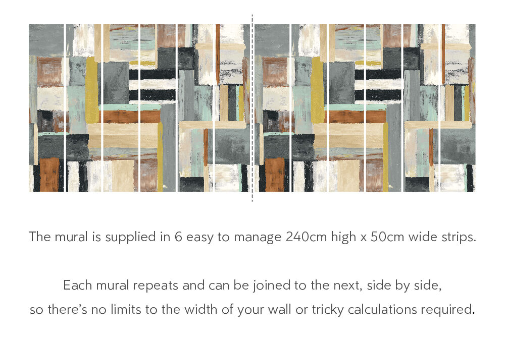 ICN50127M Kujenga Toasted Bark Mural by Ohpopsi