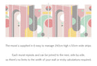 ICN50131M Monster Arch Flamingo & Mint Mural by Ohpopsi