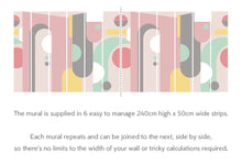 ICN50131M Monster Arch Flamingo & Mint Mural by Ohpopsi