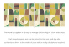 ICN50137M Blocky Earth & Mustard Mural by Ohpopsi
