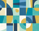 Blocky Royal & Ink Icon Murals Mural by Ohpopsi
