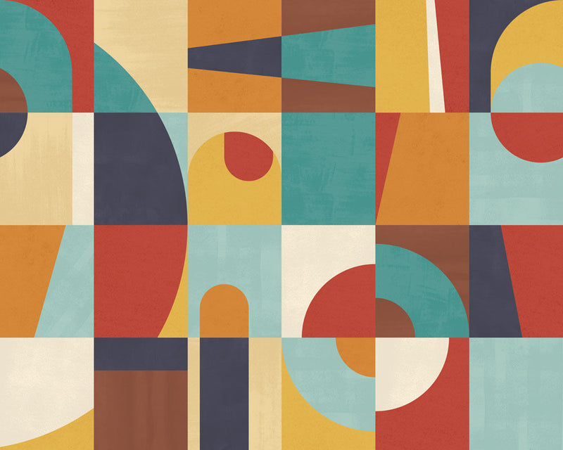 ICN50139M Blocky Cinnamon & Spice Mural by Ohpopsi