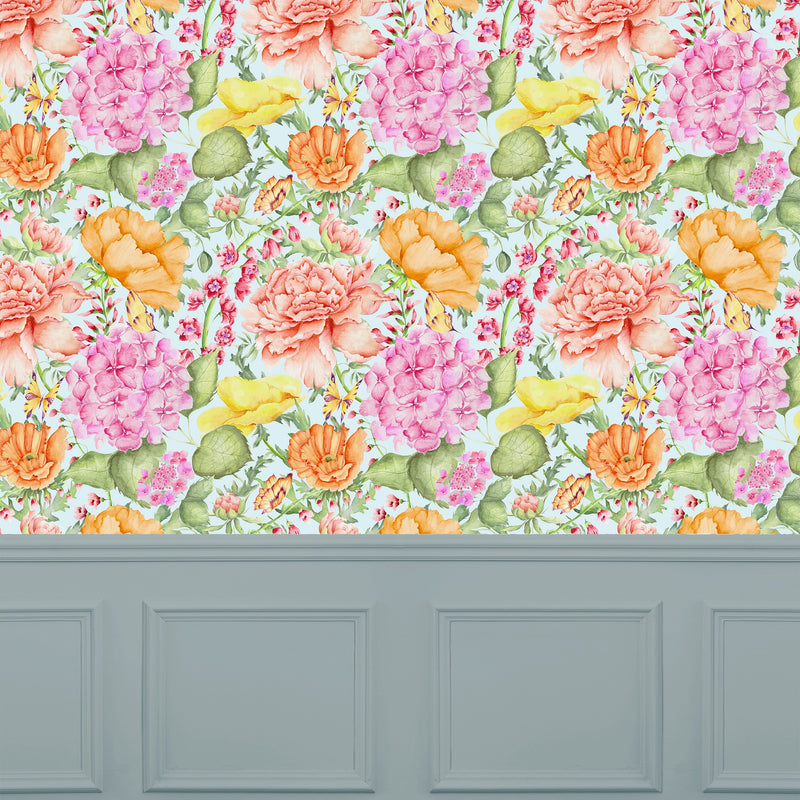 Idalia Duck Egg Blue Wallpaper by Voyage Maison | IDALIA/WPO/DEB