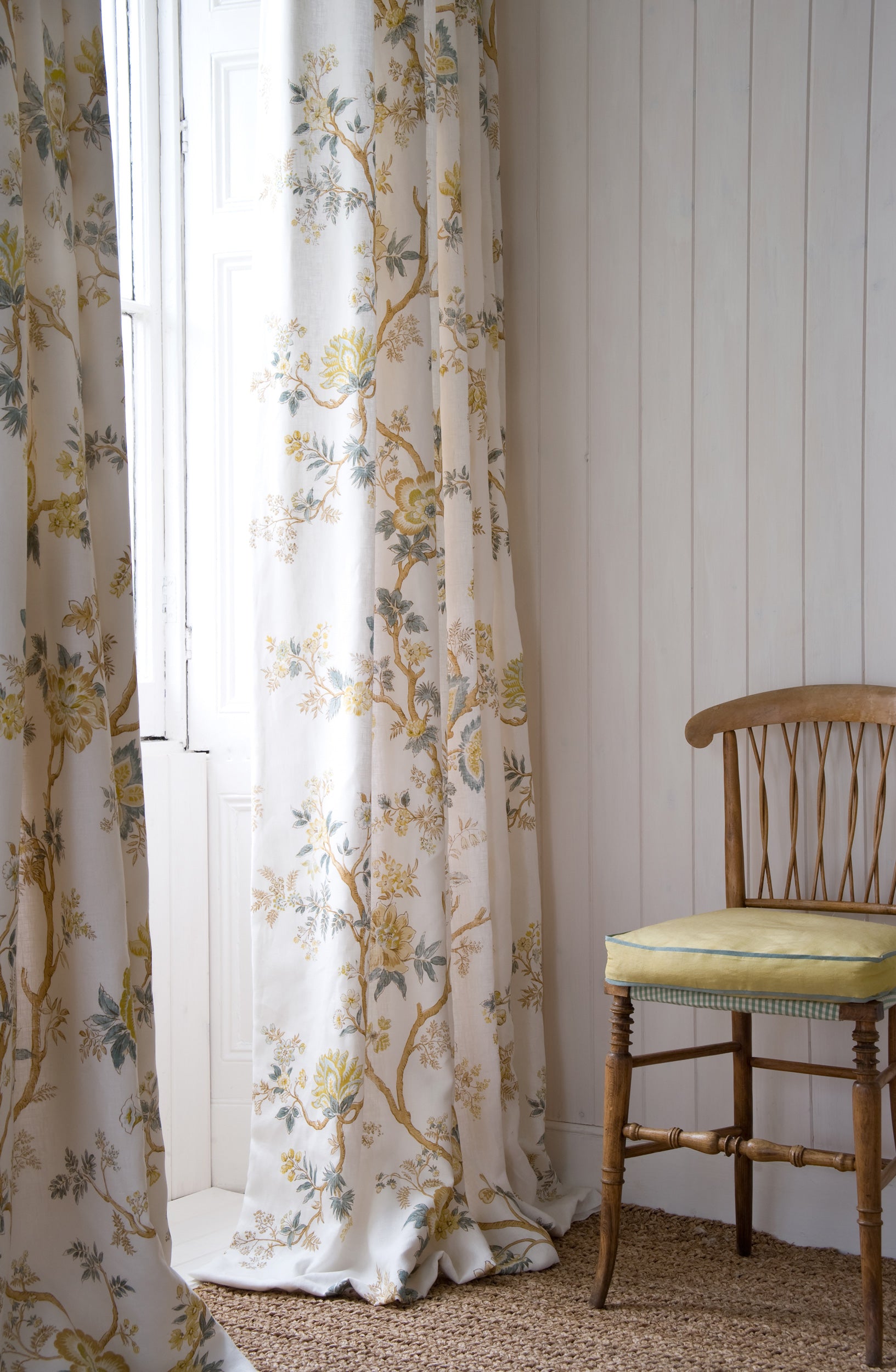 Indienne Quince Bare Bones Fabric by Lewis & Wood
