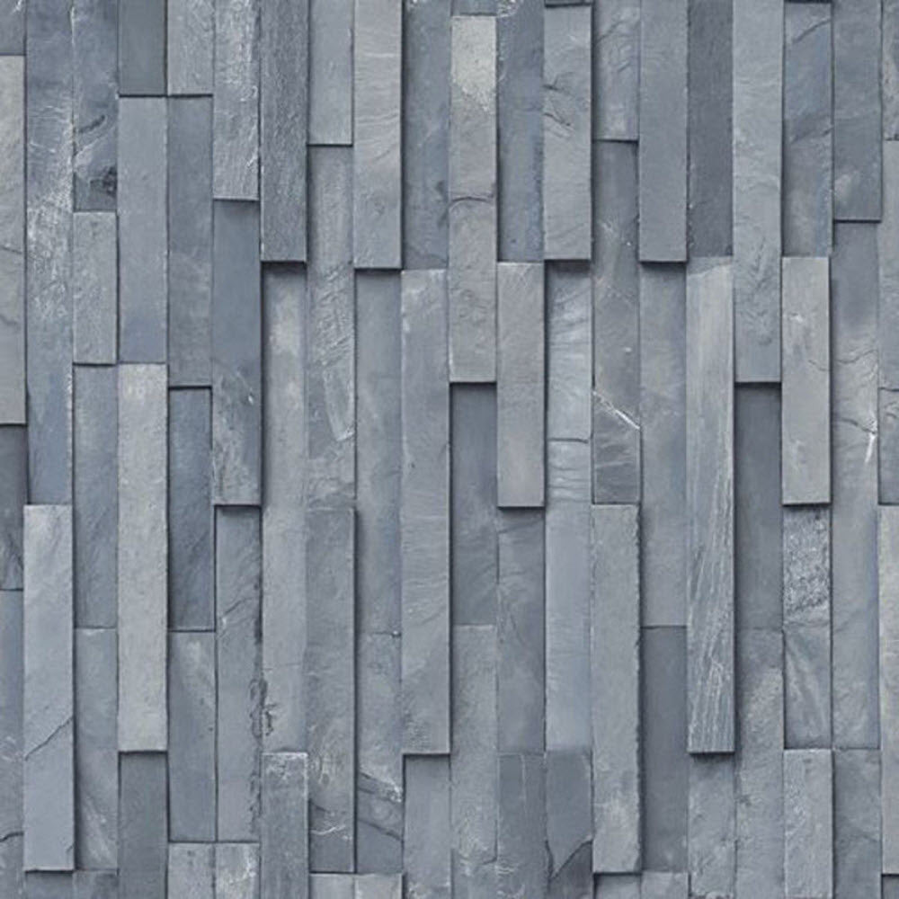 IR50102 Slate Split Face Structure Wallpaper by Today Interiors