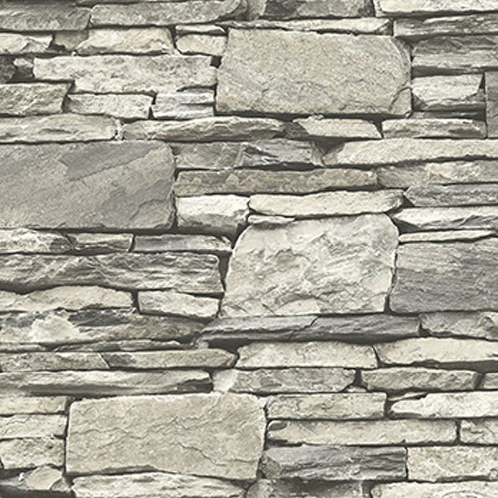 IR50300 Slate Stone Wall Structure Wallpaper by Today Interiors