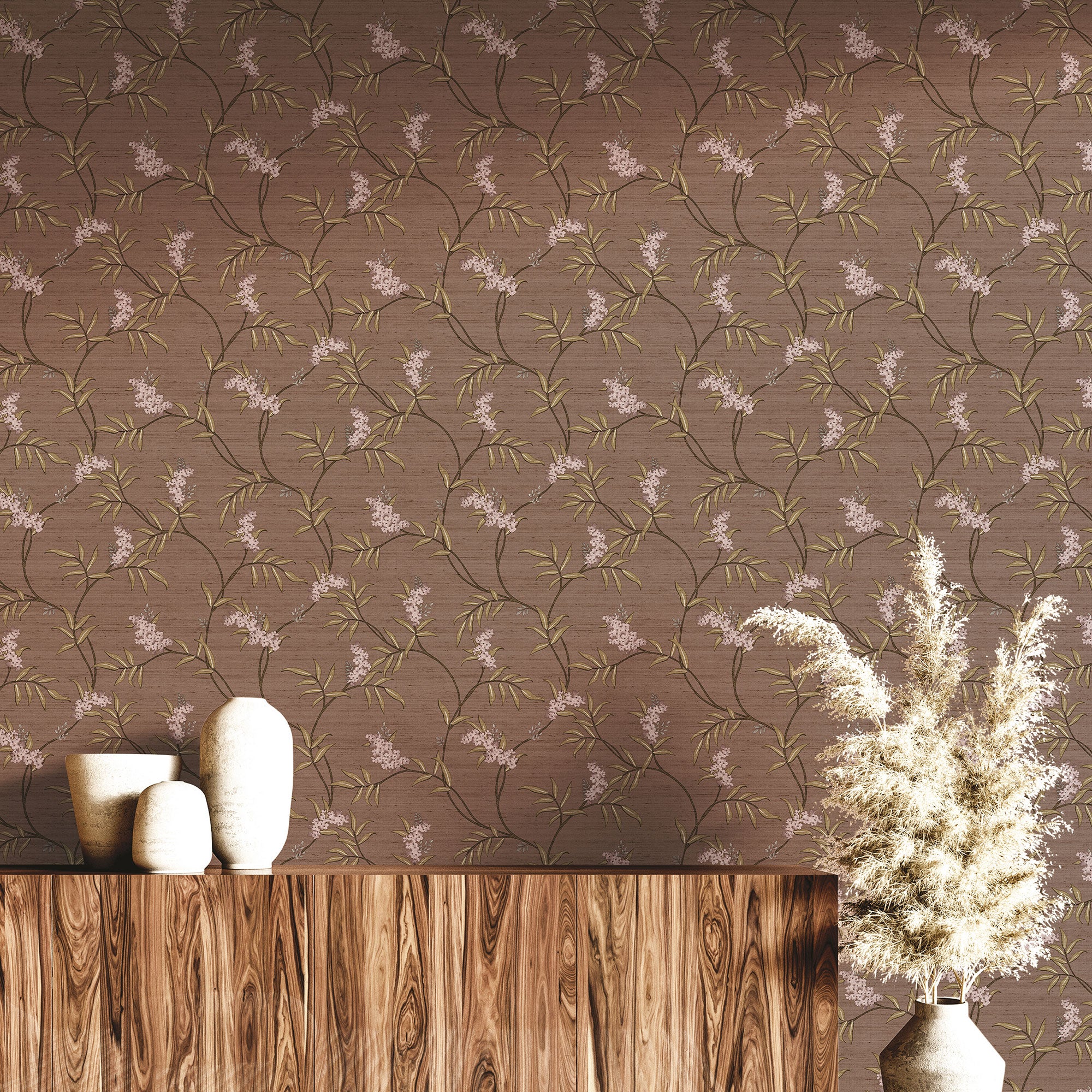 IS33308 Ramage Tonale Italian Silks and Damasks Wallpaper By Galerie