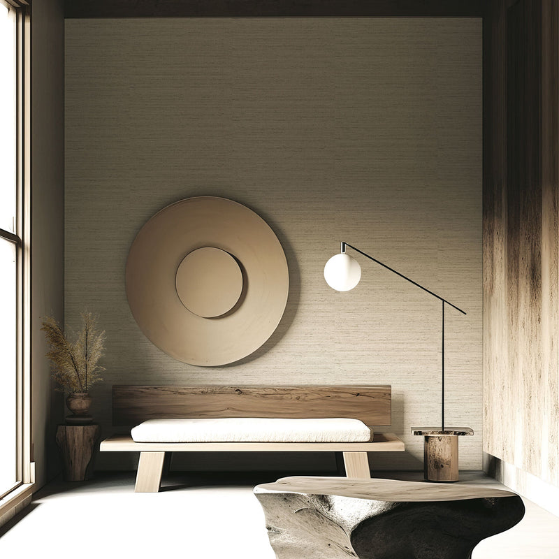 IS33394 Shantung Tonale Beige Wallpaper by Galerie