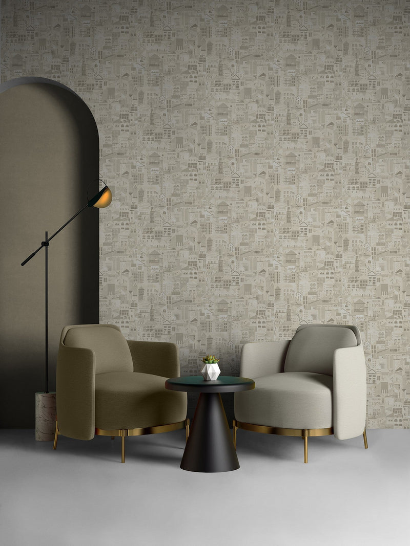 IT4401-4 Villa Beige Ítera Wallpaper by Tres Tintas