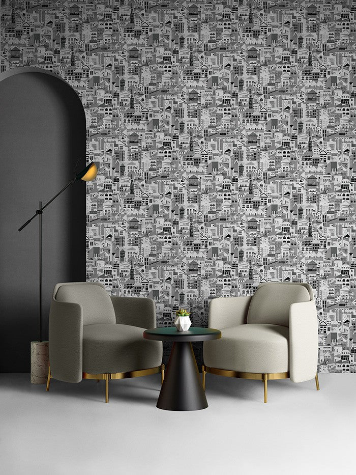 IT4401-5 Villa Gris Ítera Wallpaper by Tres Tintas