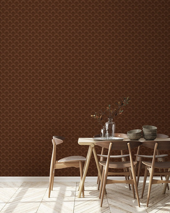 IT4404-1 Flabelo Marrón Ítera Wallpaper by Tres Tintas