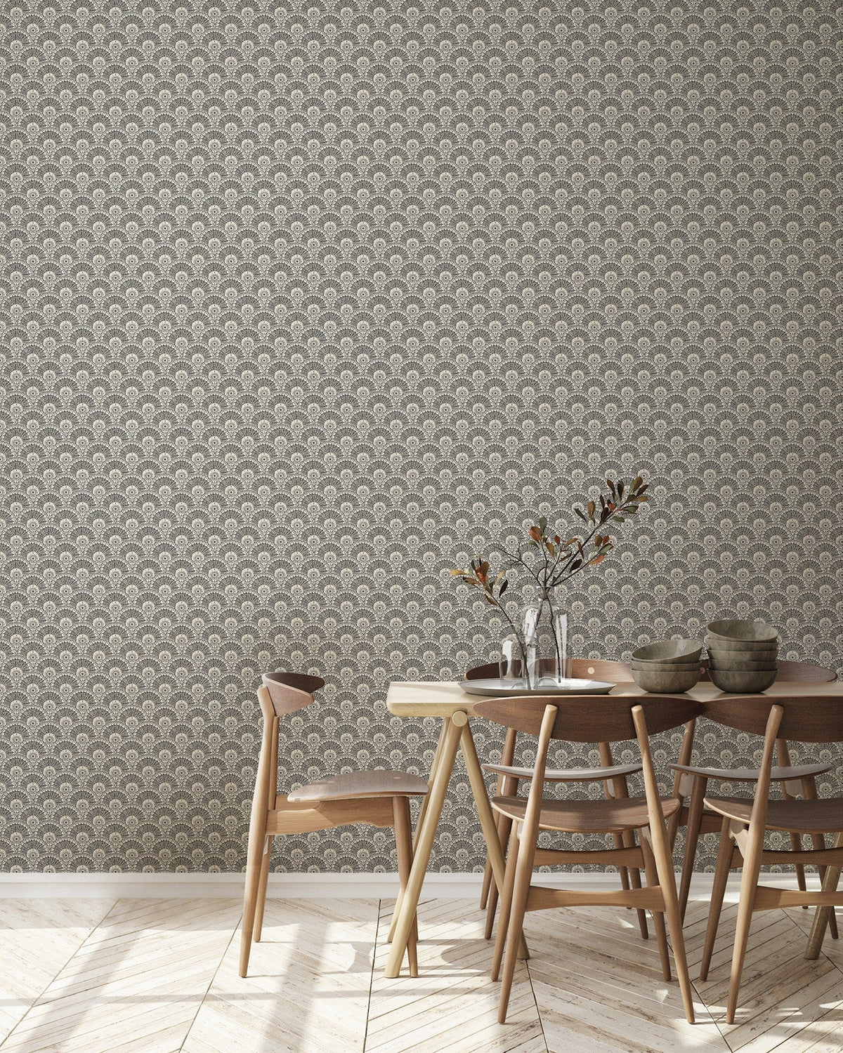 IT4404-2 Flabelo Beige Y Negro Ítera Wallpaper by Tres Tintas