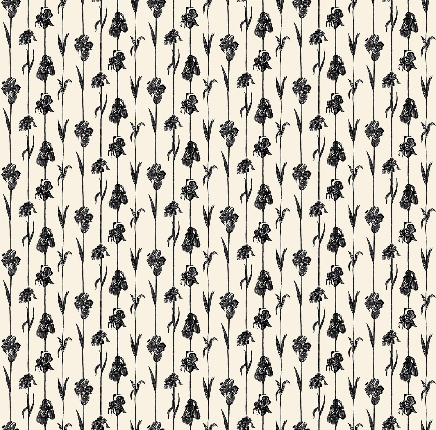 IT4405-1 Corola Blanco Y Negro Ítera Wallpaper by Tres Tintas