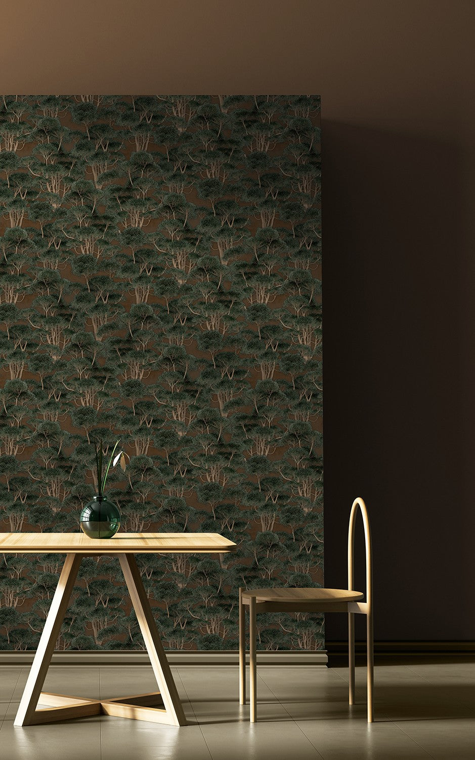 IT4407-2 Olivae Marrón Ítera Wallpaper by Tres Tintas
