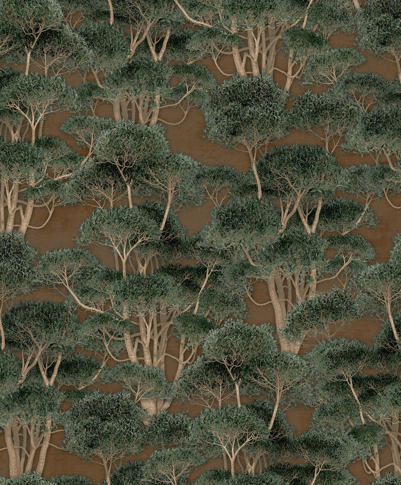 IT4407-2 Olivae Marrón Ítera Wallpaper by Tres Tintas