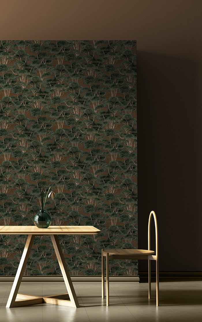 IT4407-2 Olivae Marrón Ítera Wallpaper by Tres Tintas