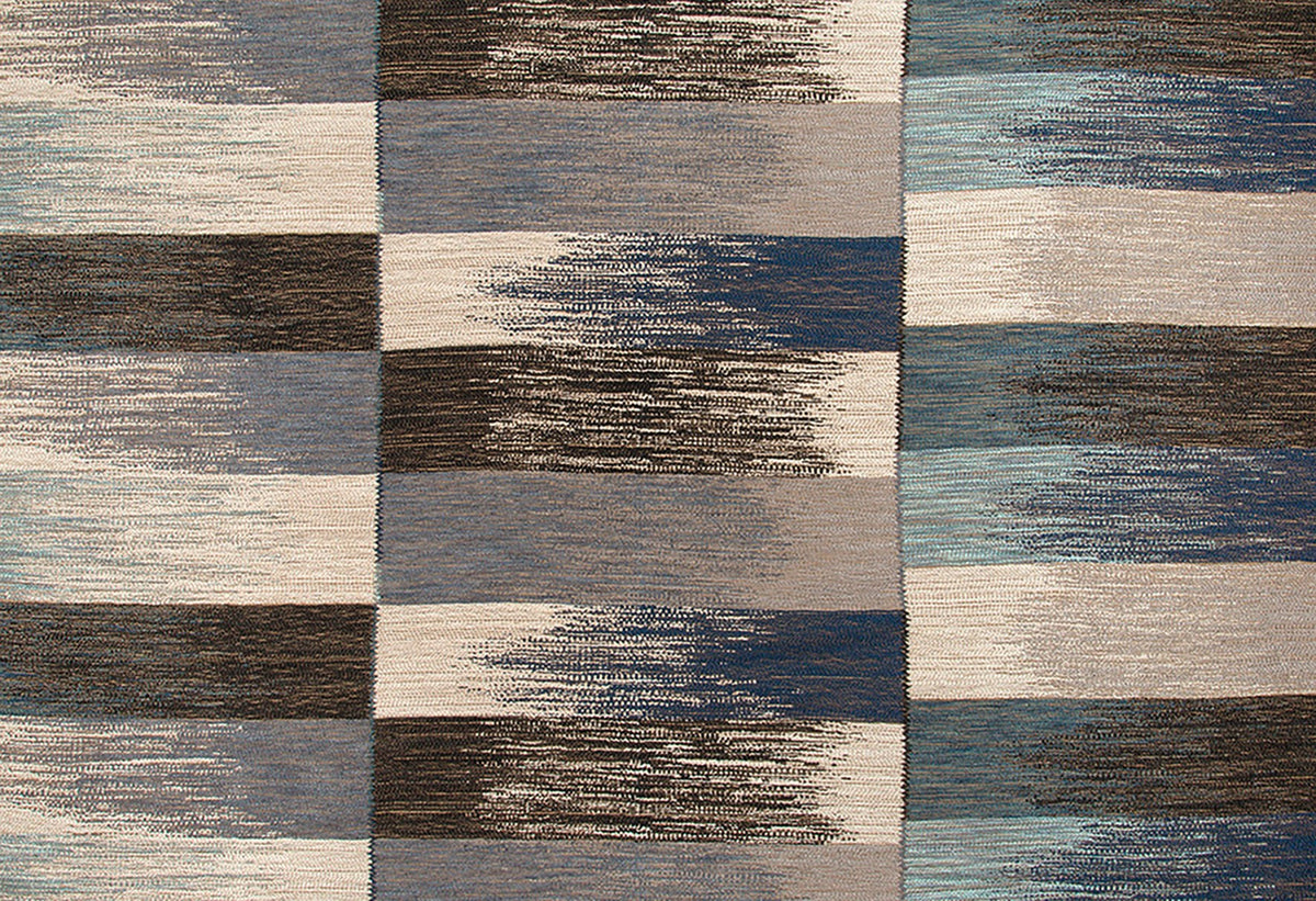 Ikat Weave Indigo fabric by Christopher Farr Cloth