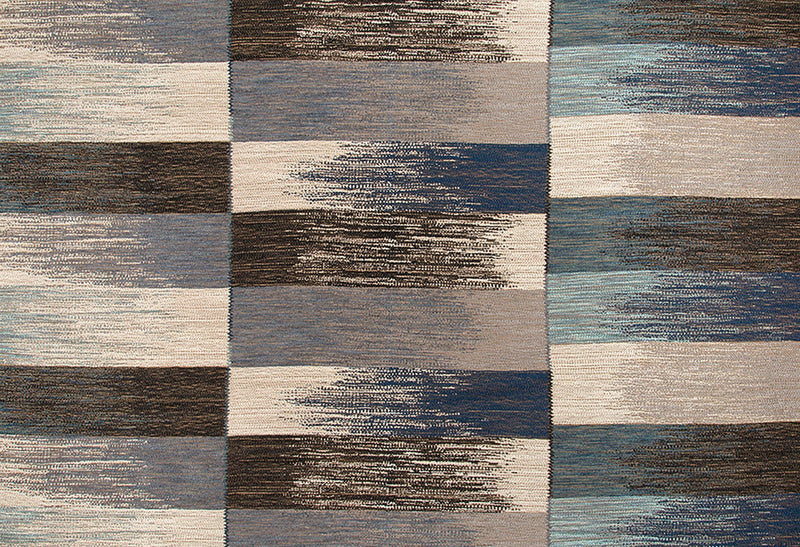 Ikat Weave Indigo fabric by Christopher Farr Cloth