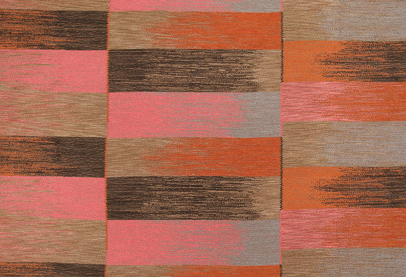 Ikat Weave Orange fabric by Christopher Farr Cloth