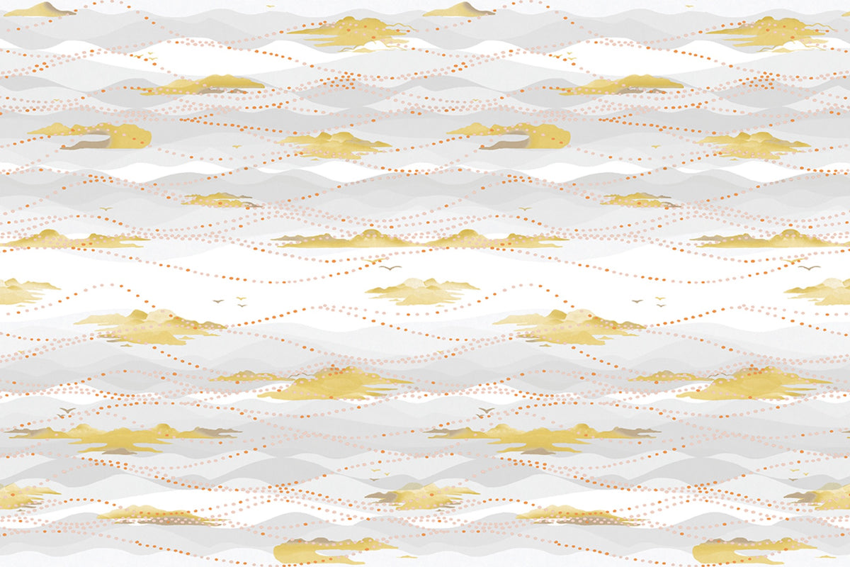 Island Atmosphere Vinyl Mimosa Wallpaper by Christopher Farr Cloth