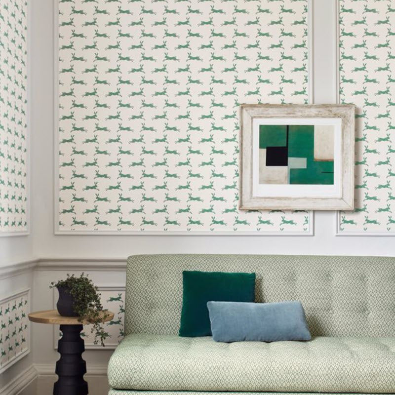 J135W-06 March Hare Rowan Wallpaper by Jane Churchill