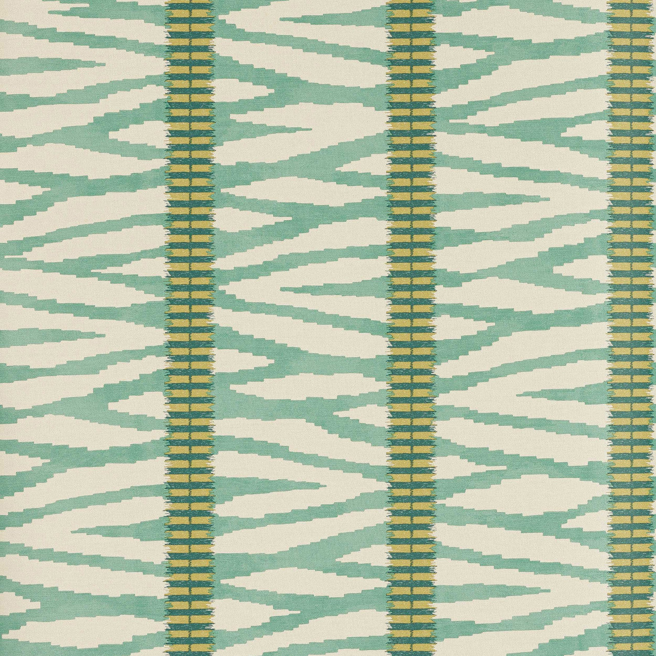 J188W-02 Wilder Innis Teal Wallpaper By Jane Churchill