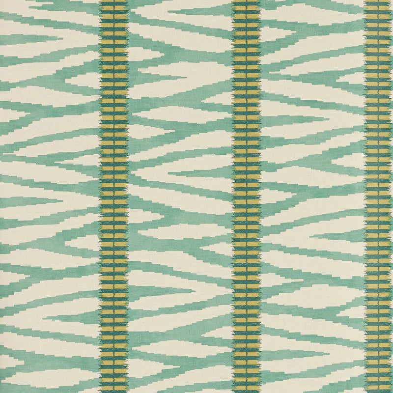 J188W-02 Wilder Innis Teal Wallpaper By Jane Churchill