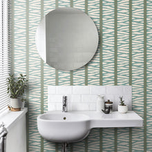 J188W-02 Wilder Innis Teal Wallpaper By Jane Churchill