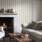 J189W-04 Priya Stripe Innis Green Wallpaper By Jane Churchill
