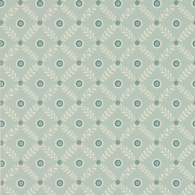 J191W-04 Payton Innis Blue Wallpaper By Jane Churchill