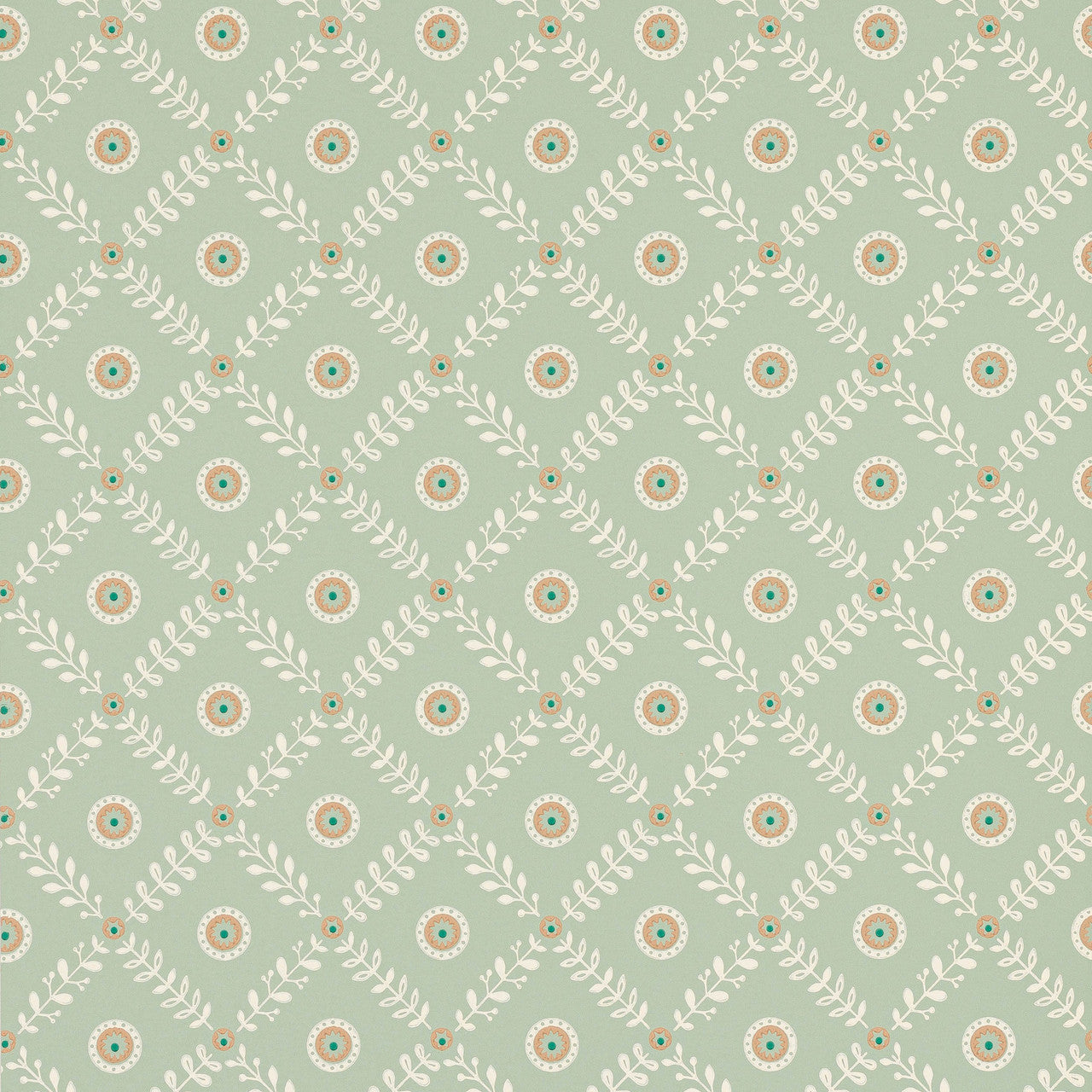 J191W-05 Payton Innis Aqua Wallpaper By Jane Churchill