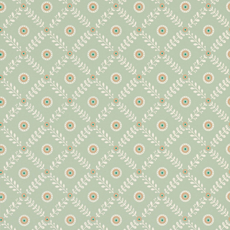 J191W-05 Payton Innis Aqua Wallpaper By Jane Churchill