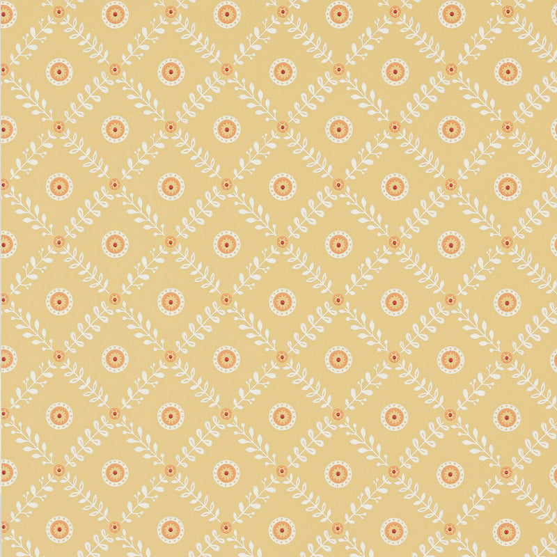 J191W-06 Payton Innis Yellow Wallpaper By Jane Churchill