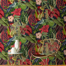 JF2201 Jungle Fever Amazon Black and Red Wallpaper by Grandeco Life
