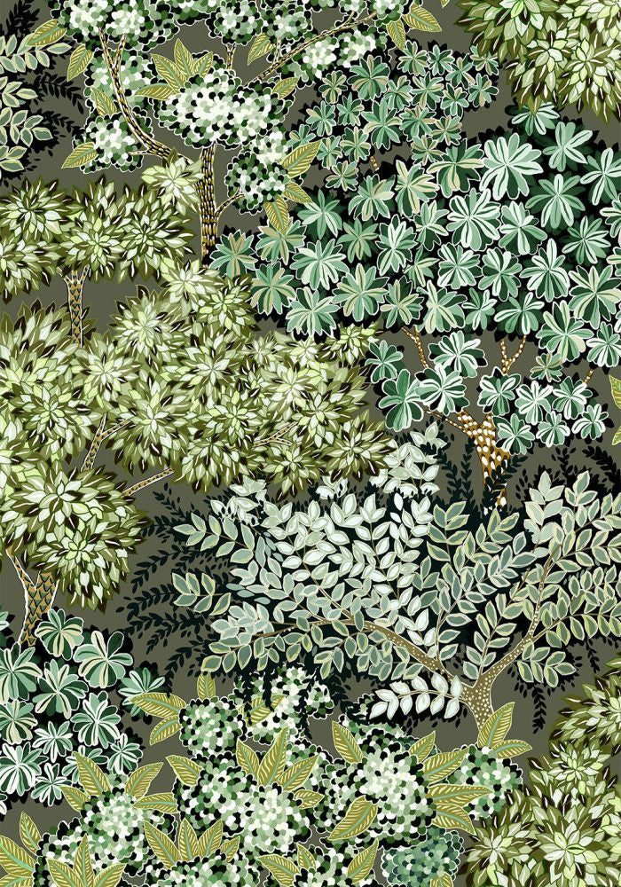JMW-100411 Broccoli Canopy Wallpaper by Josephine Munsey