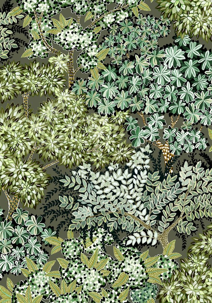 JMW-100421 Broccoli Canopy Wallpaper by Josephine Munsey