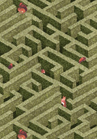 JMW-100801 Labyrinth with Squirrel Wallpaper by Josephine Munsey