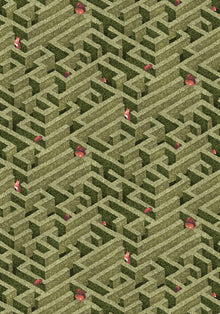 JMW-100801 Labyrinth with Squirrel Wallpaper by Josephine Munsey
