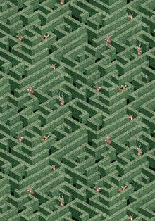 JMW-100901 Labyrinth with Deer Wallpaper by Josephine Munsey