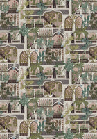 JMW-101101 Peacock Arches Wallpaper by Josephine Munsey