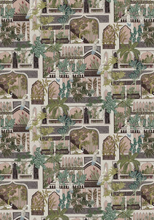 JMW-101101 Peacock Arches Wallpaper by Josephine Munsey