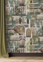 JMW-101101 Peacock Arches Wallpaper by Josephine Munsey