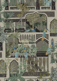 JMW-101111 Peacock Arches Wallpaper by Josephine Munsey
